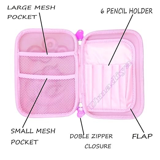 3D Embossed Unicorn Design, School Pouch Premium Stylish Pen Holder - Image 6