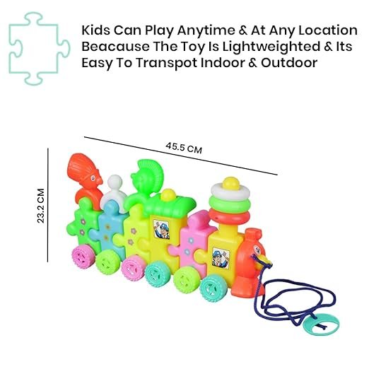 Mini Metro Linker Pull Along Education Building Block Toy Train for Kids Pack of 1 (Multicolor) - Image 2